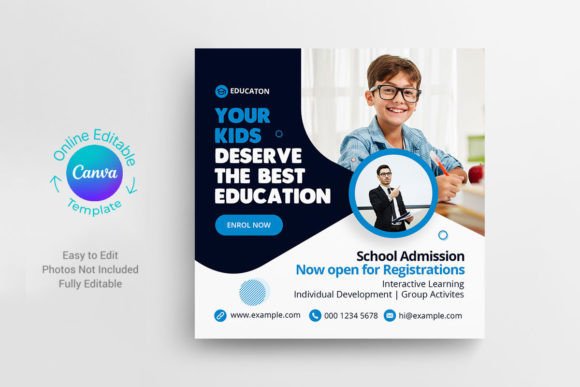 Education Post Banner Canva Template