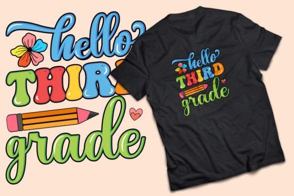 Hello Third Grade T-Shirt Design