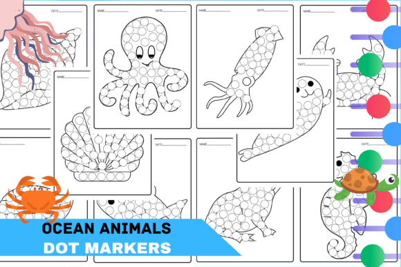 Ocean Animals Coloring Book for Kids