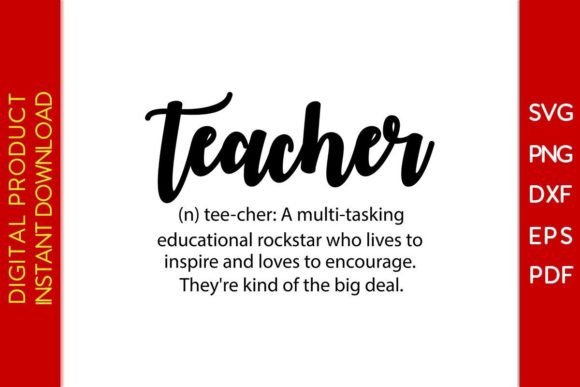 Teacher Definition SVG Cut File: A Versatile Tool for Creative Projects